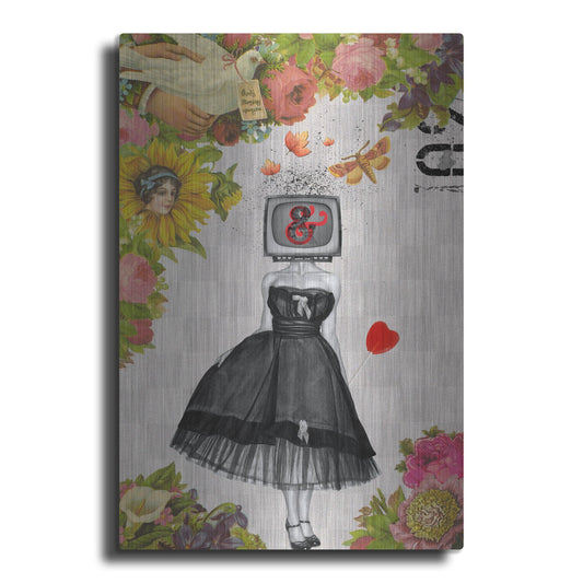 Luxe Metal Art 'Candy Girl' by Elo Marc, Metal Wall Art