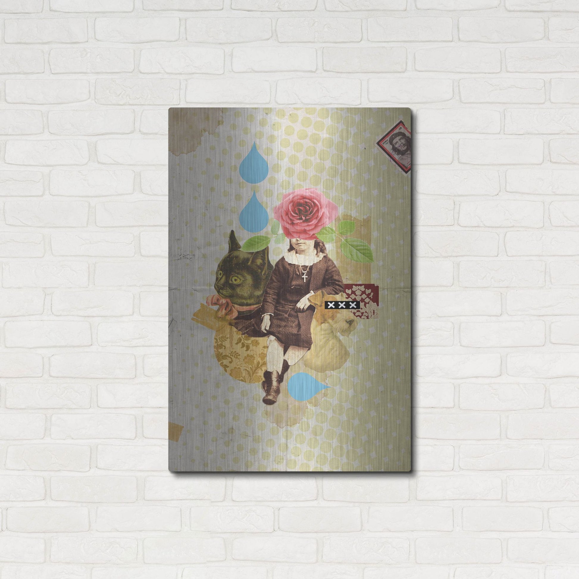 Luxe Metal Art 'Childhood' by Elo Marc, Metal Wall Art,24x36