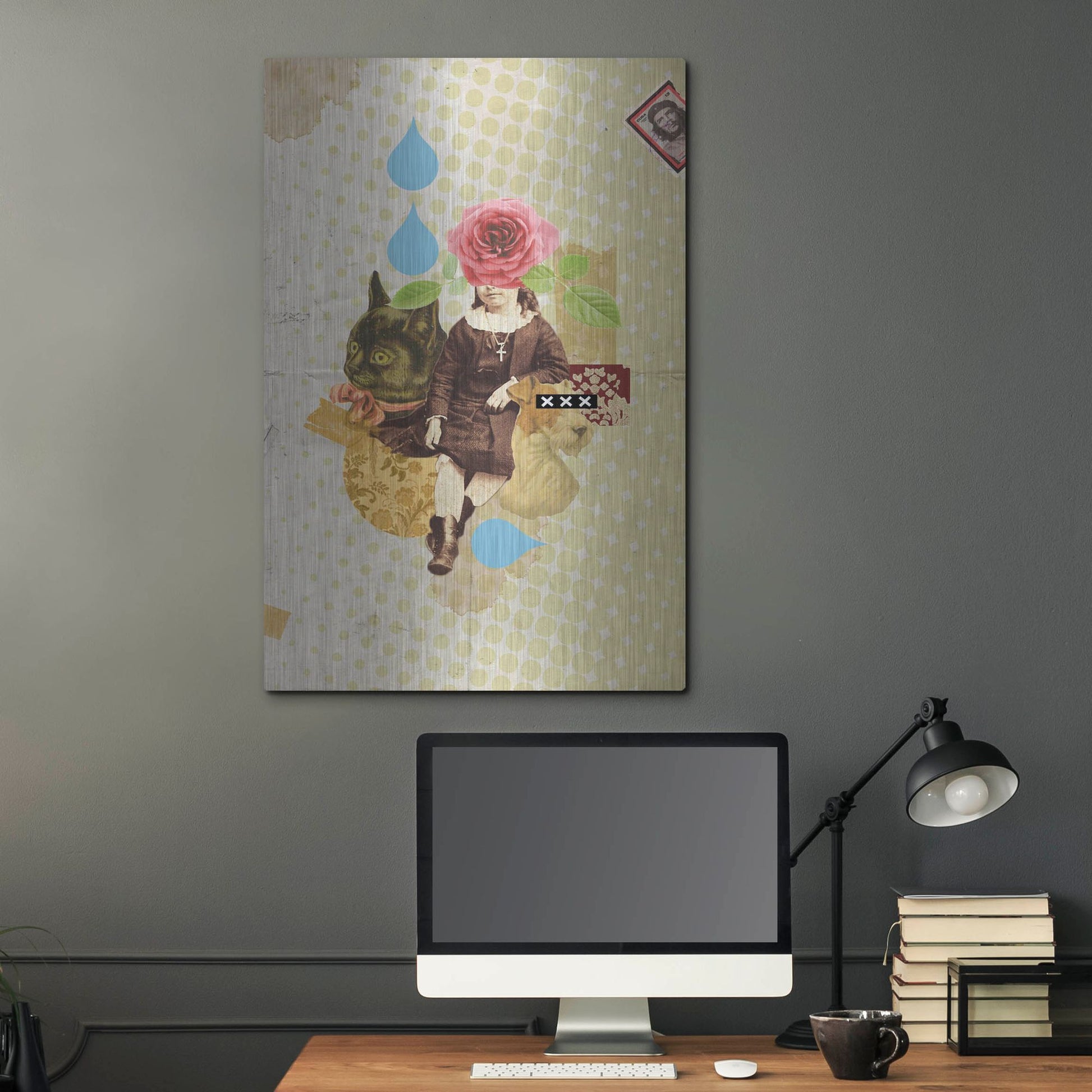 Luxe Metal Art 'Childhood' by Elo Marc, Metal Wall Art,24x36