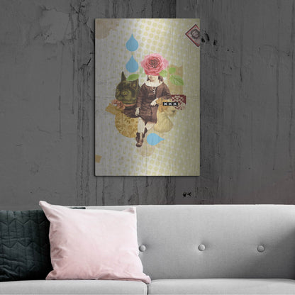 Luxe Metal Art 'Childhood' by Elo Marc, Metal Wall Art,24x36