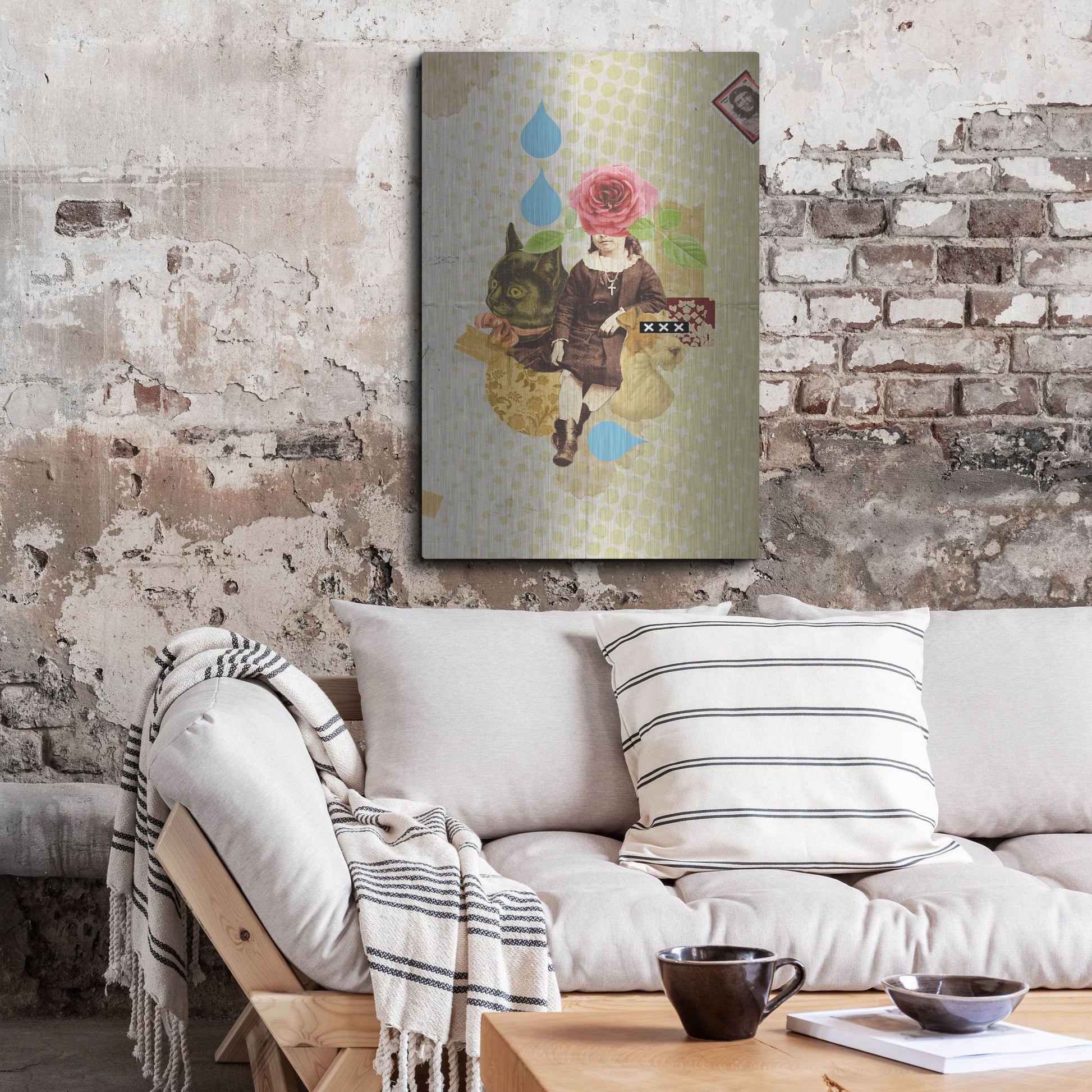 Luxe Metal Art 'Childhood' by Elo Marc, Metal Wall Art,24x36