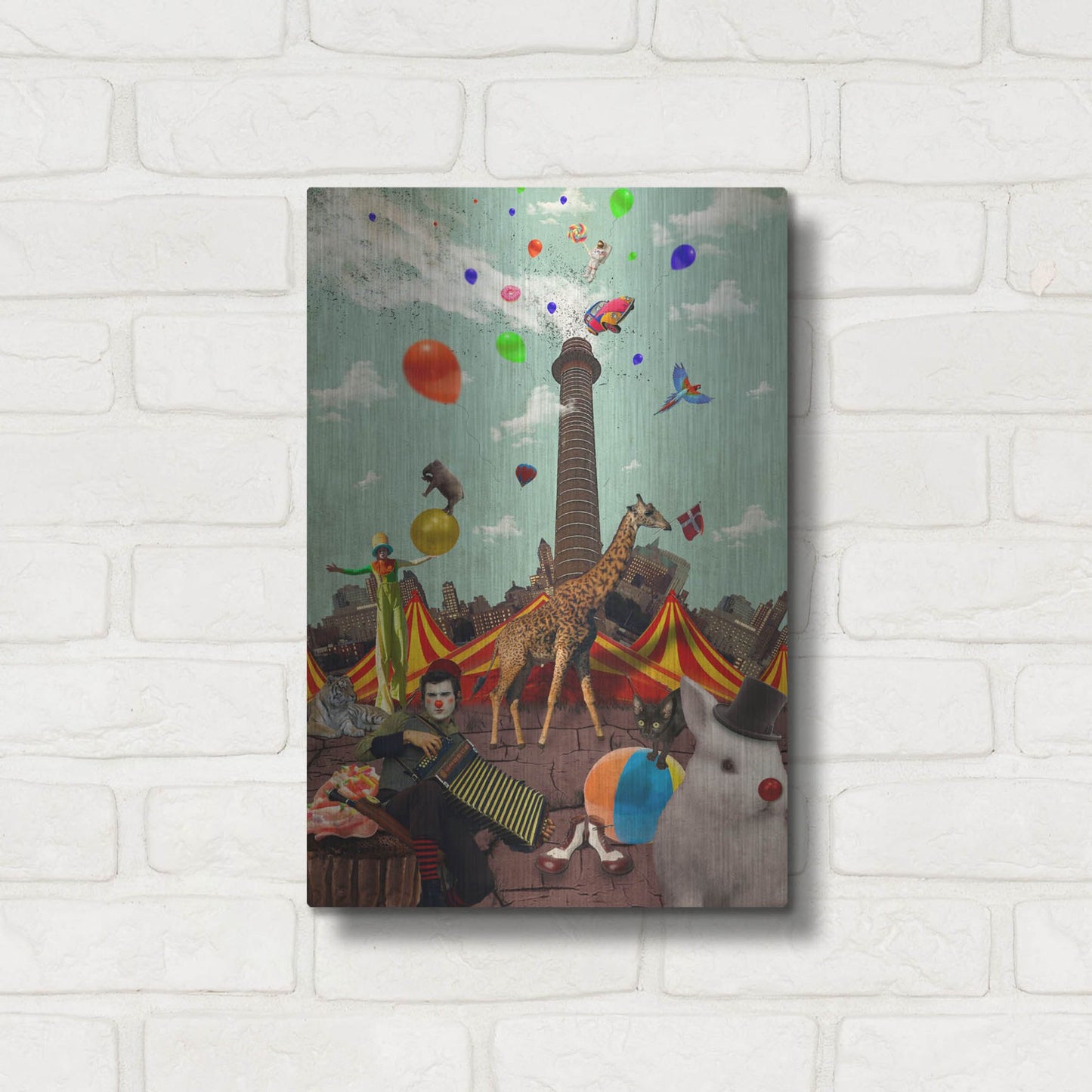Luxe Metal Art 'Circus' by Elo Marc, Metal Wall Art,12x16