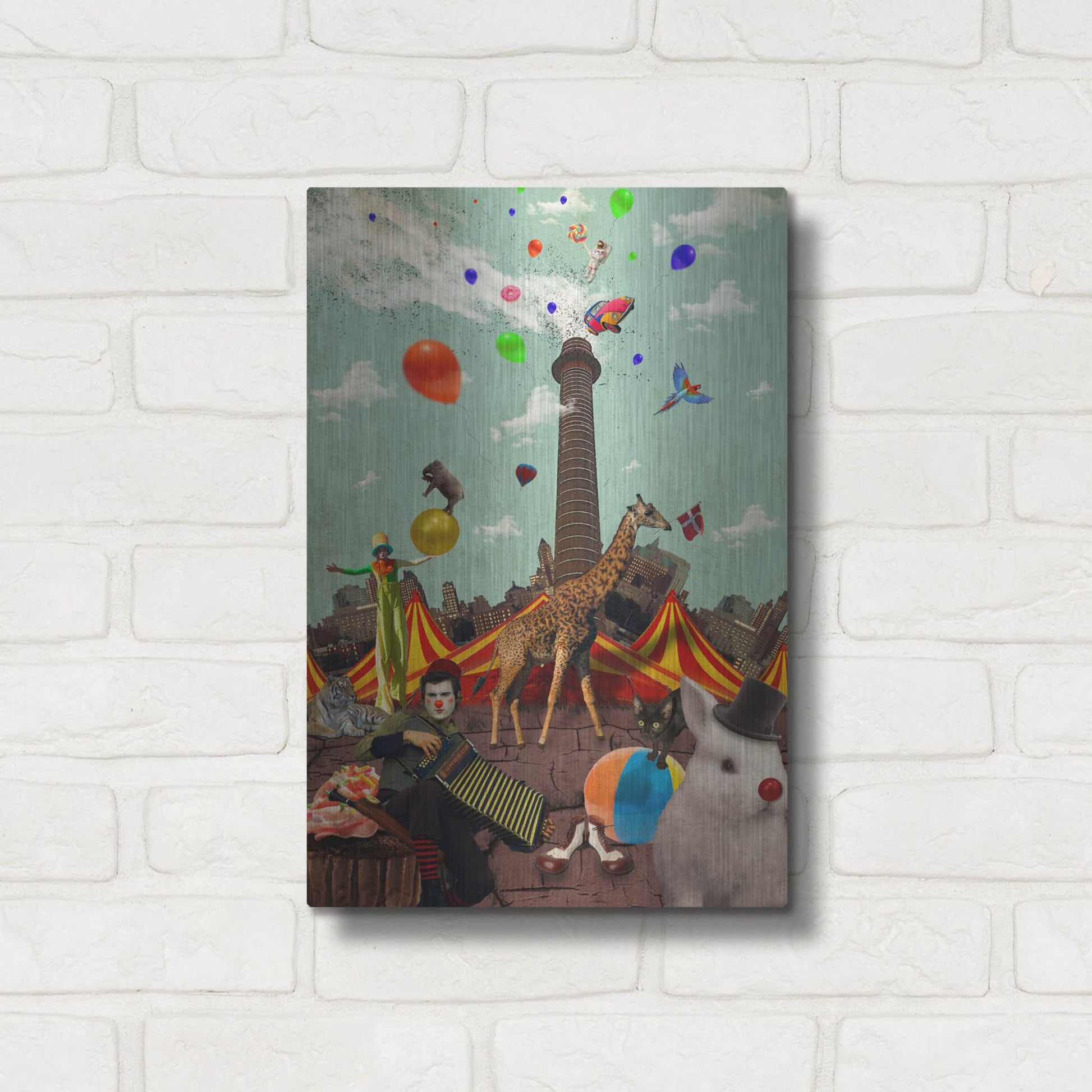 Luxe Metal Art 'Circus' by Elo Marc, Metal Wall Art,12x16