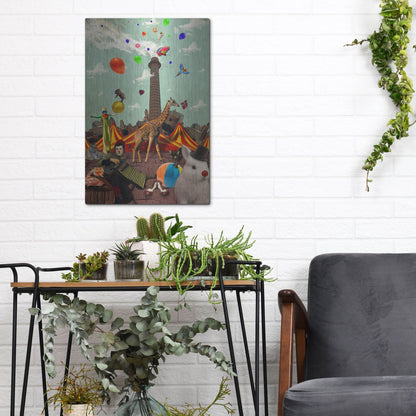Luxe Metal Art 'Circus' by Elo Marc, Metal Wall Art,12x16