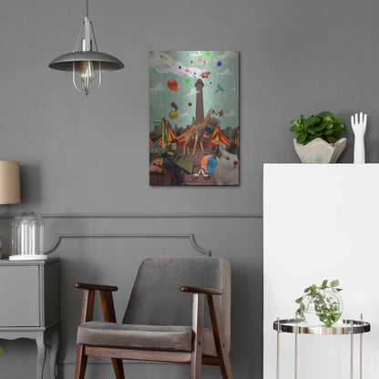 Luxe Metal Art 'Circus' by Elo Marc, Metal Wall Art,16x24