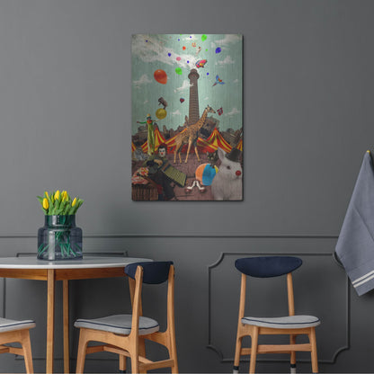Luxe Metal Art 'Circus' by Elo Marc, Metal Wall Art,24x36