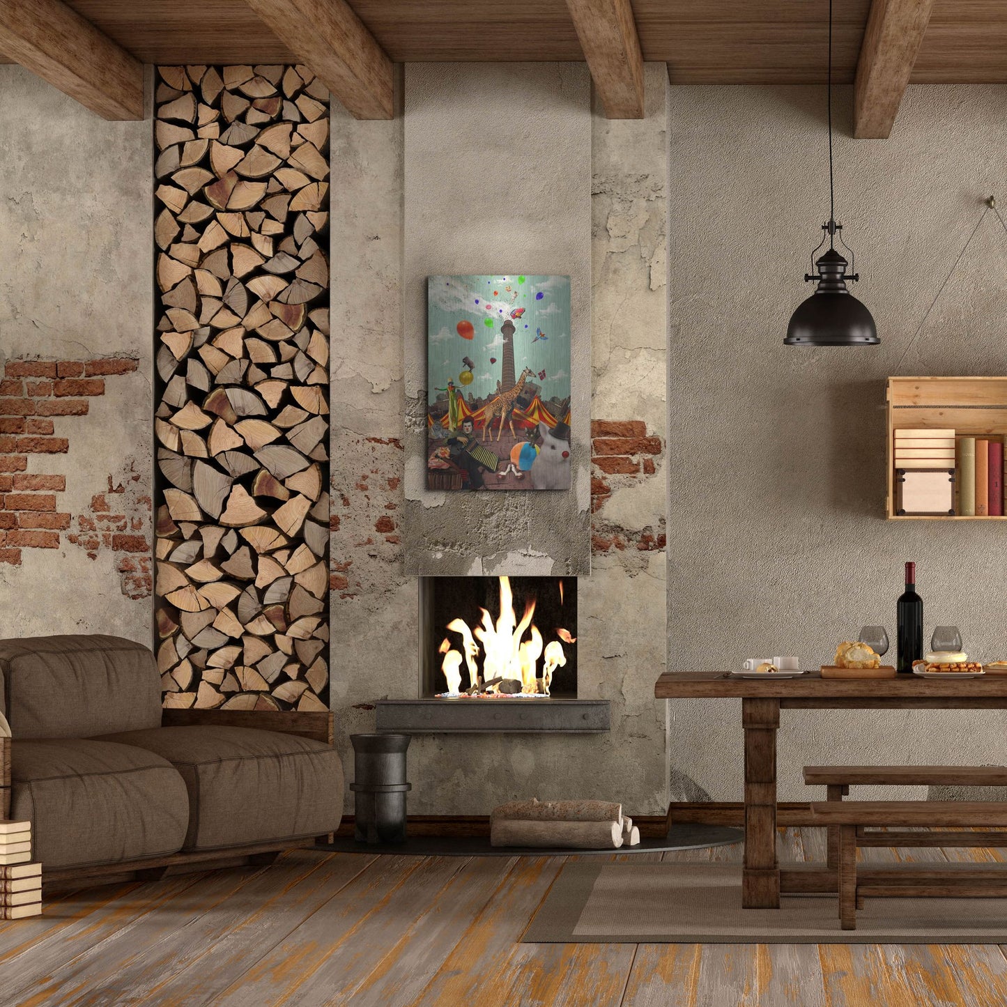 Luxe Metal Art 'Circus' by Elo Marc, Metal Wall Art,24x36