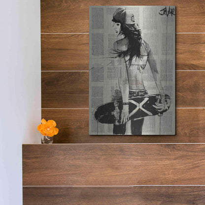 Luxe Metal Art 'Sk8Ter Gurl' by Loui Jover, Metal Wall Art,12x16
