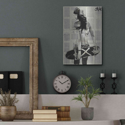 Luxe Metal Art 'Sk8Ter Gurl' by Loui Jover, Metal Wall Art,12x16