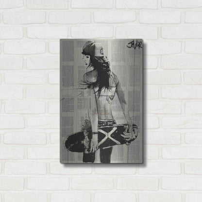 Luxe Metal Art 'Sk8Ter Gurl' by Loui Jover, Metal Wall Art,16x24