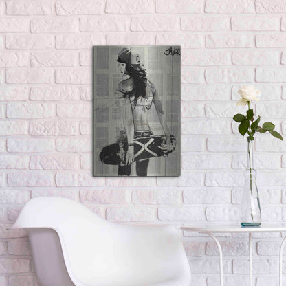 Luxe Metal Art 'Sk8Ter Gurl' by Loui Jover, Metal Wall Art,16x24