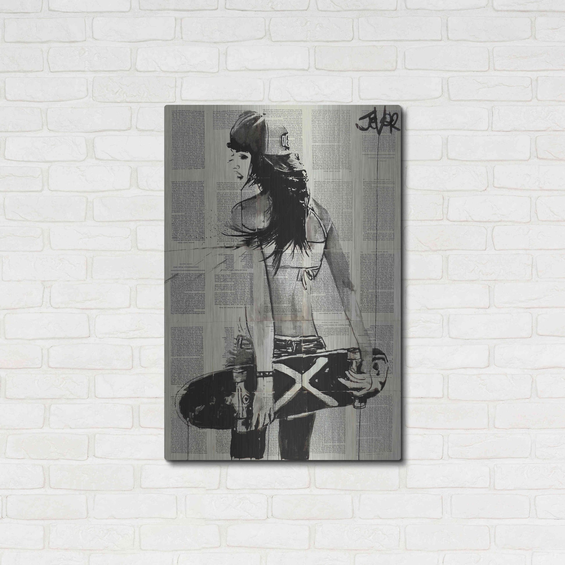 Luxe Metal Art 'Sk8Ter Gurl' by Loui Jover, Metal Wall Art,24x36