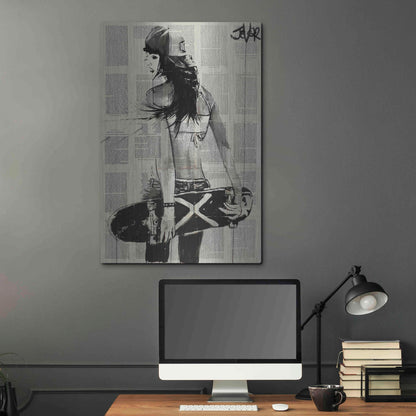 Luxe Metal Art 'Sk8Ter Gurl' by Loui Jover, Metal Wall Art,24x36