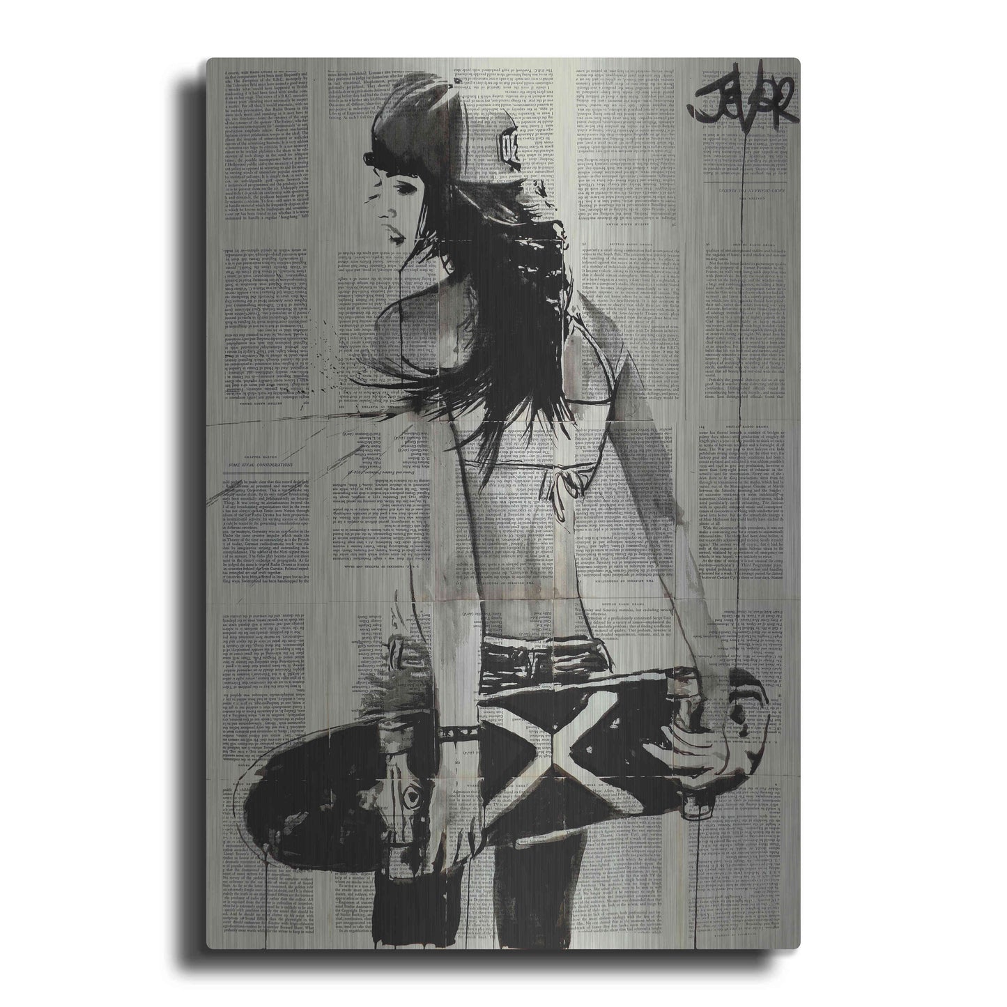 Luxe Metal Art 'Sk8Ter Gurl' by Loui Jover, Metal Wall Art