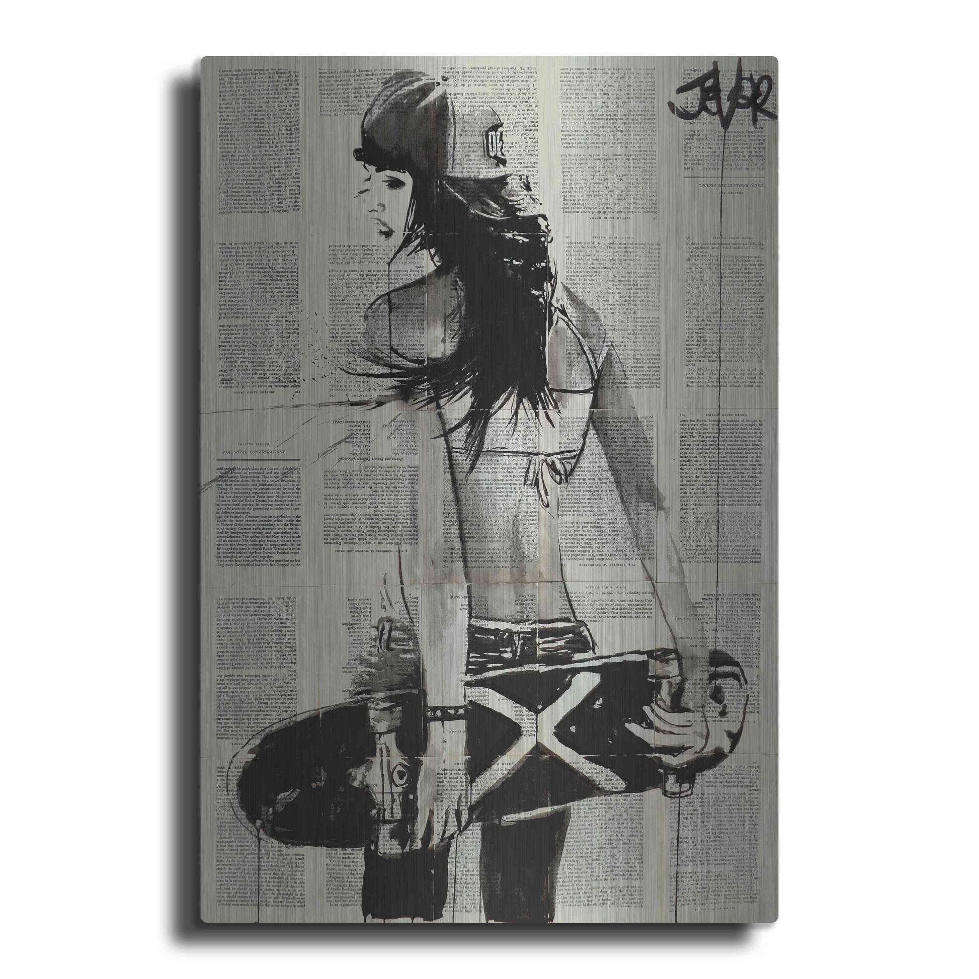 Luxe Metal Art 'Sk8Ter Gurl' by Loui Jover, Metal Wall Art