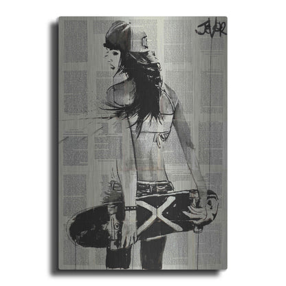 Luxe Metal Art 'Sk8Ter Gurl' by Loui Jover, Metal Wall Art
