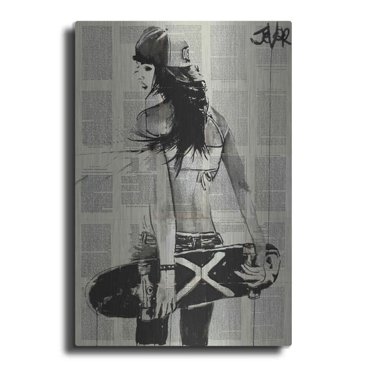 Luxe Metal Art 'Sk8Ter Gurl' by Loui Jover, Metal Wall Art