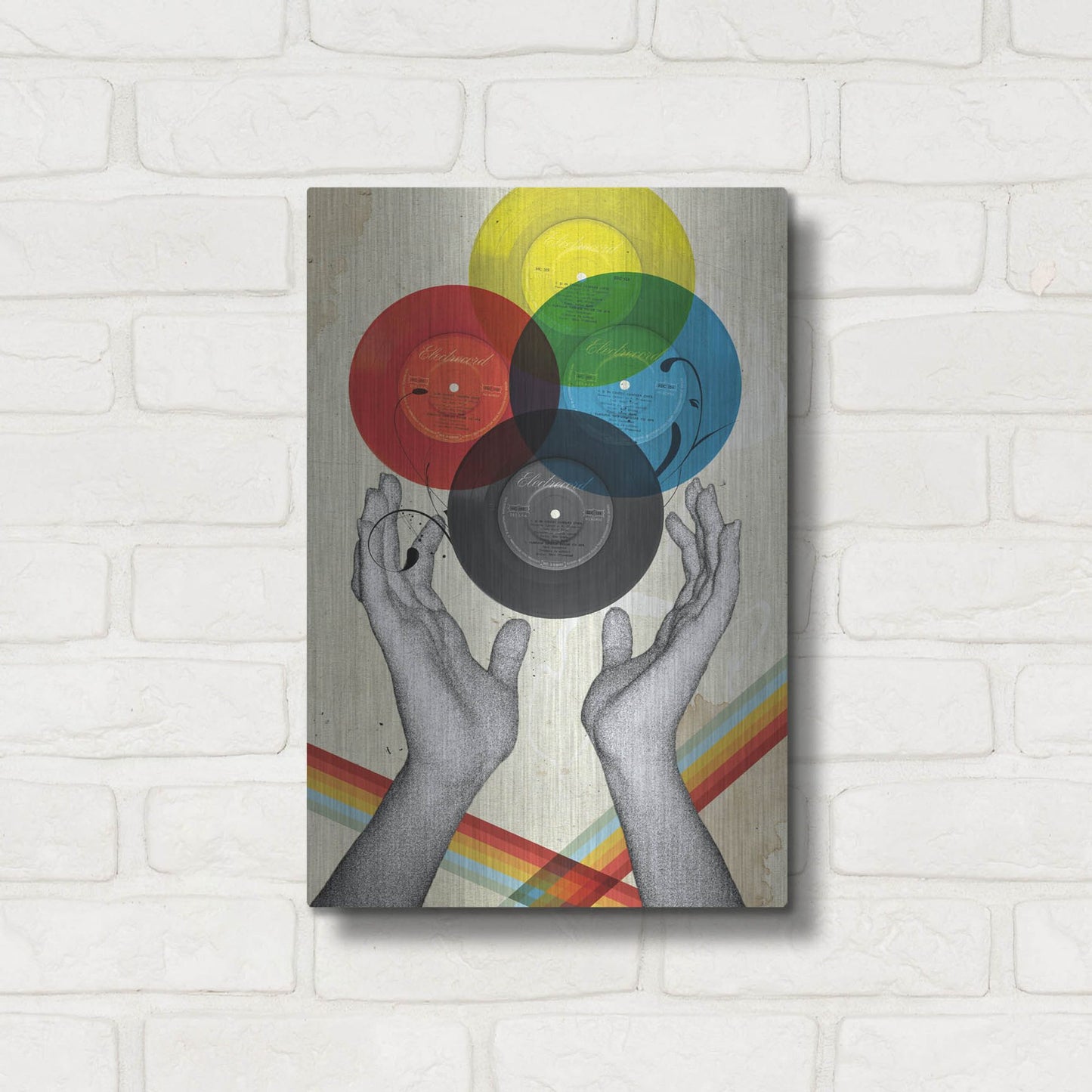 Luxe Metal Art 'CMYK The Creation Of Retro' by Elo Marc, Metal Wall Art,12x16