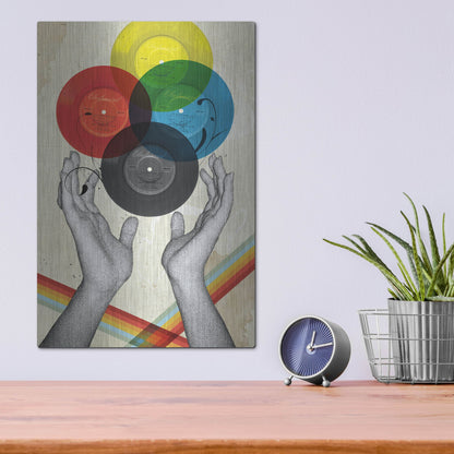 Luxe Metal Art 'CMYK The Creation Of Retro' by Elo Marc, Metal Wall Art,12x16