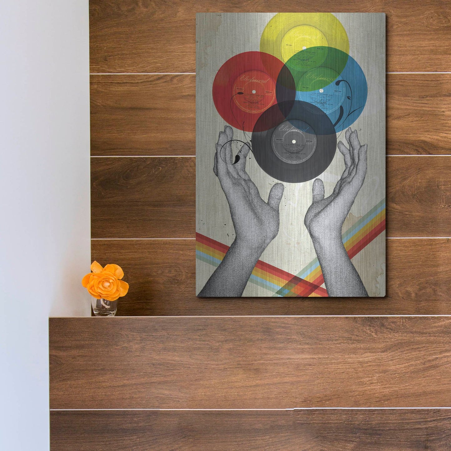 Luxe Metal Art 'CMYK The Creation Of Retro' by Elo Marc, Metal Wall Art,12x16