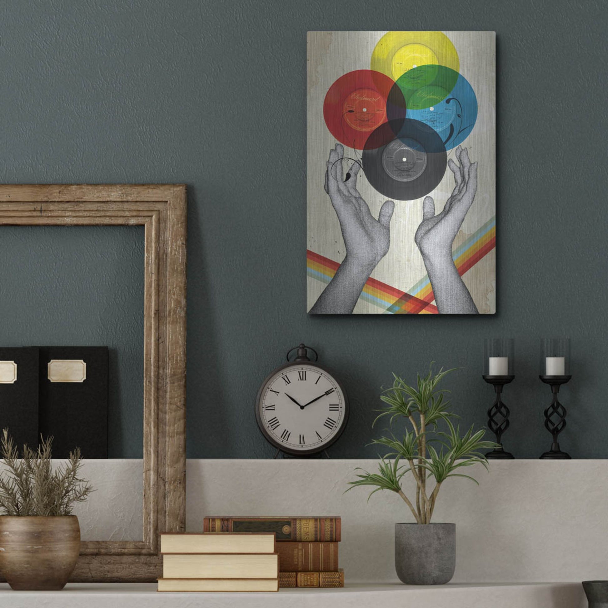 Luxe Metal Art 'CMYK The Creation Of Retro' by Elo Marc, Metal Wall Art,12x16