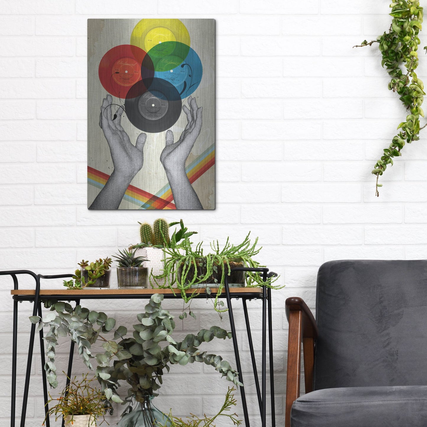 Luxe Metal Art 'CMYK The Creation Of Retro' by Elo Marc, Metal Wall Art,12x16