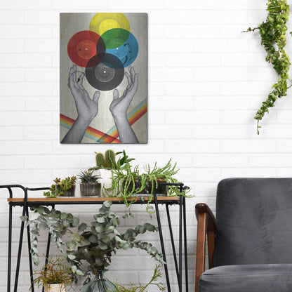 Luxe Metal Art 'CMYK The Creation Of Retro' by Elo Marc, Metal Wall Art,12x16