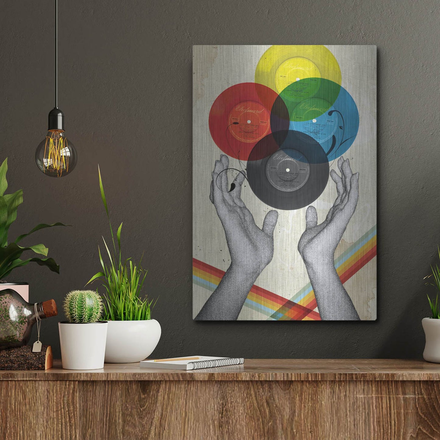 Luxe Metal Art 'CMYK The Creation Of Retro' by Elo Marc, Metal Wall Art,12x16