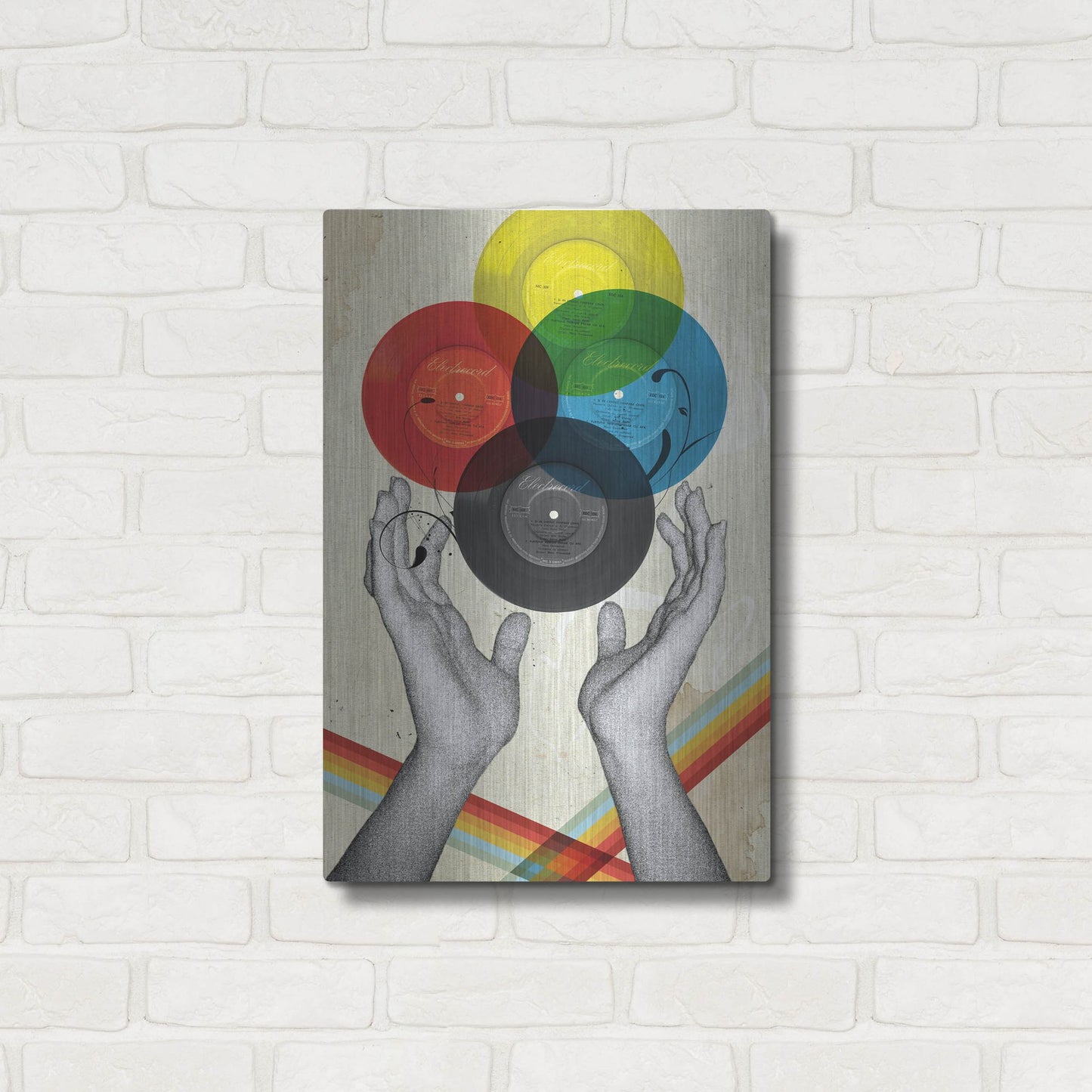 Luxe Metal Art 'CMYK The Creation Of Retro' by Elo Marc, Metal Wall Art,16x24