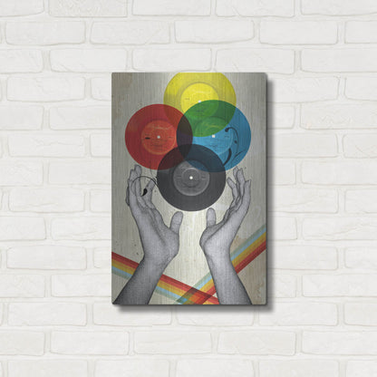 Luxe Metal Art 'CMYK The Creation Of Retro' by Elo Marc, Metal Wall Art,16x24