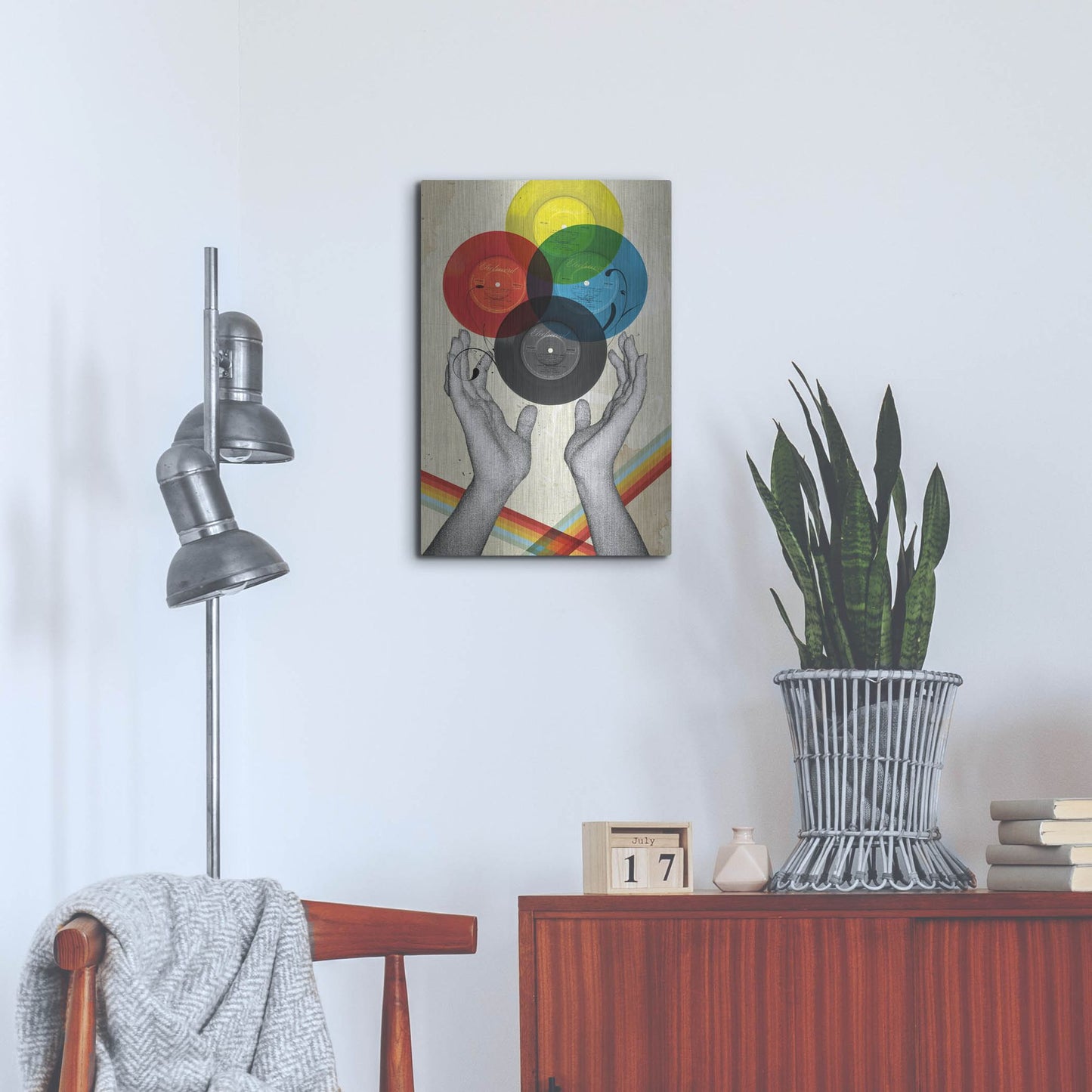 Luxe Metal Art 'CMYK The Creation Of Retro' by Elo Marc, Metal Wall Art,16x24