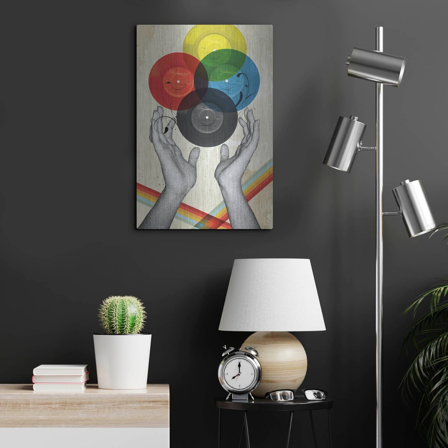 Luxe Metal Art 'CMYK The Creation Of Retro' by Elo Marc, Metal Wall Art,16x24