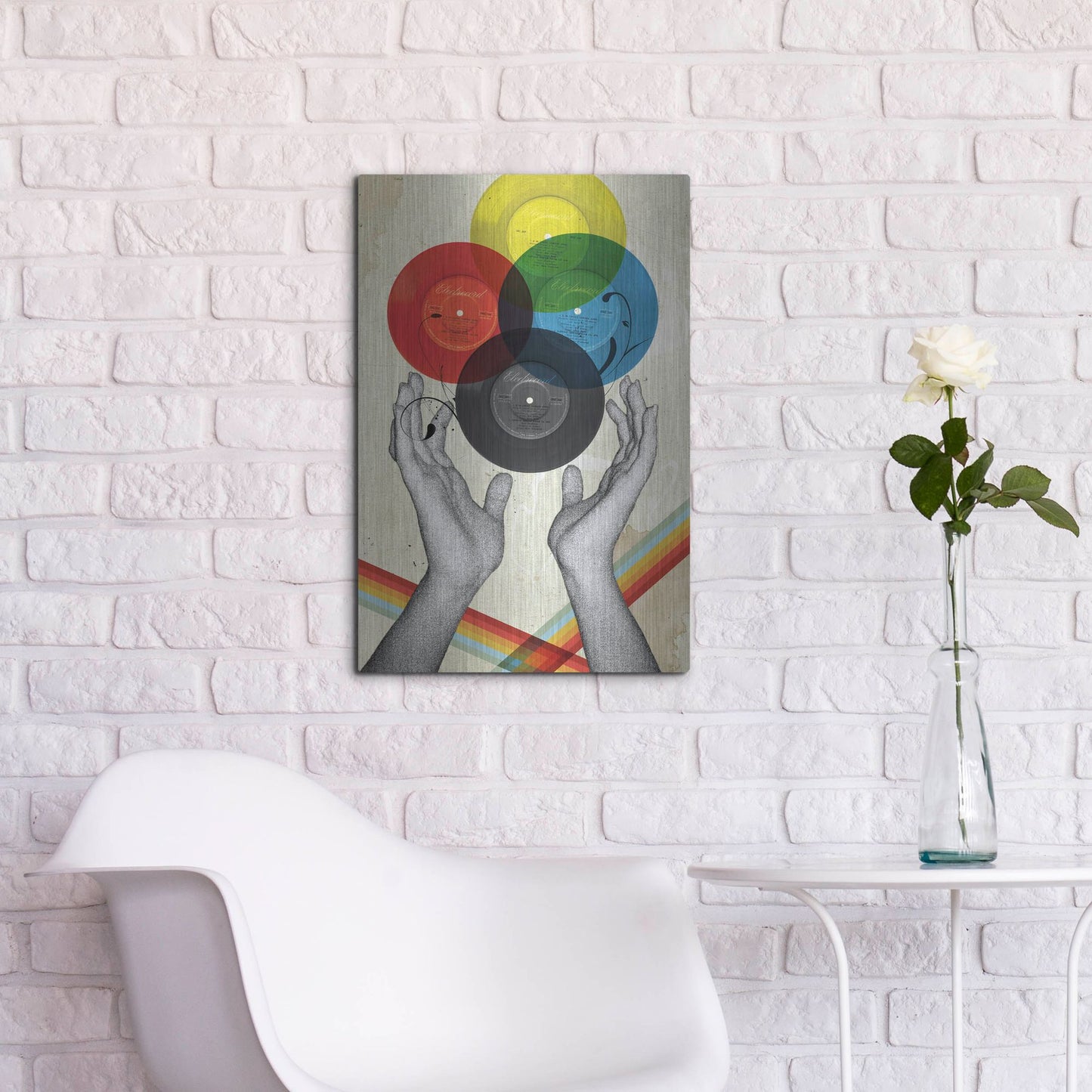 Luxe Metal Art 'CMYK The Creation Of Retro' by Elo Marc, Metal Wall Art,16x24