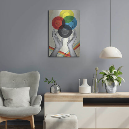 Luxe Metal Art 'CMYK The Creation Of Retro' by Elo Marc, Metal Wall Art,16x24