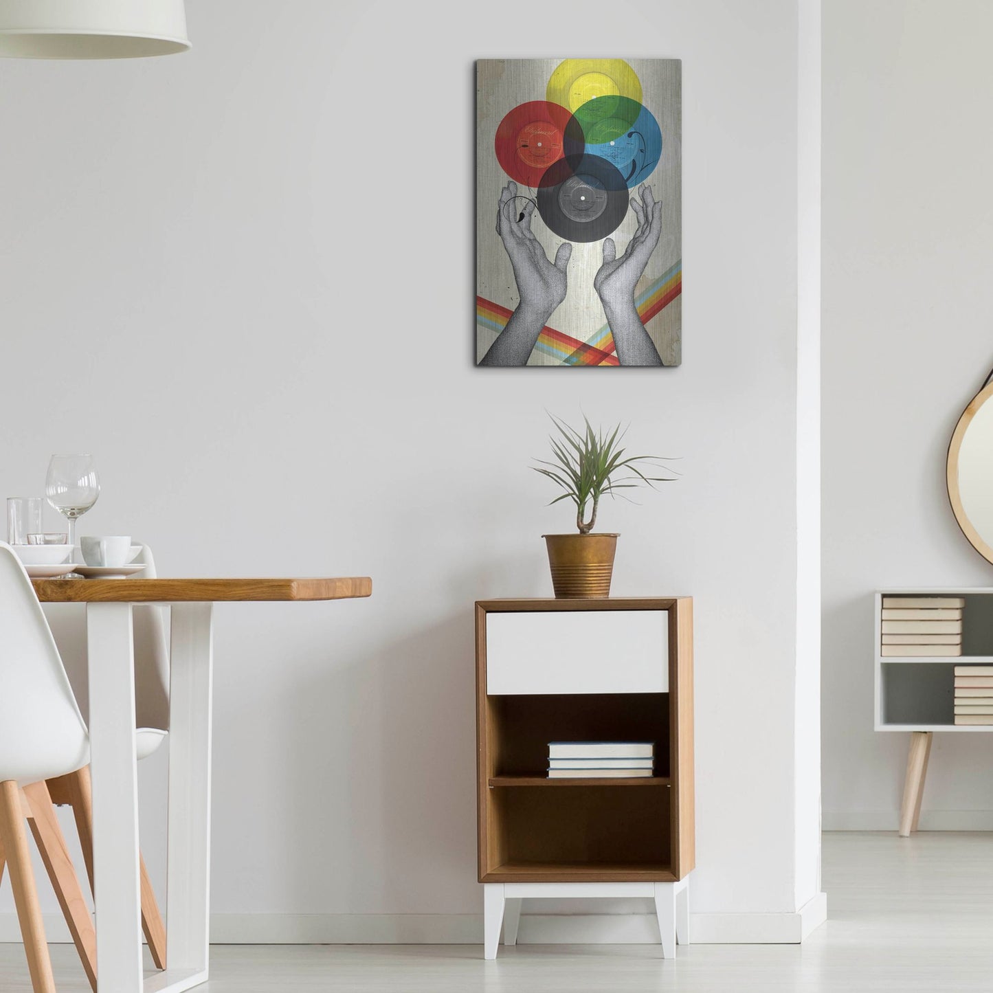 Luxe Metal Art 'CMYK The Creation Of Retro' by Elo Marc, Metal Wall Art,16x24