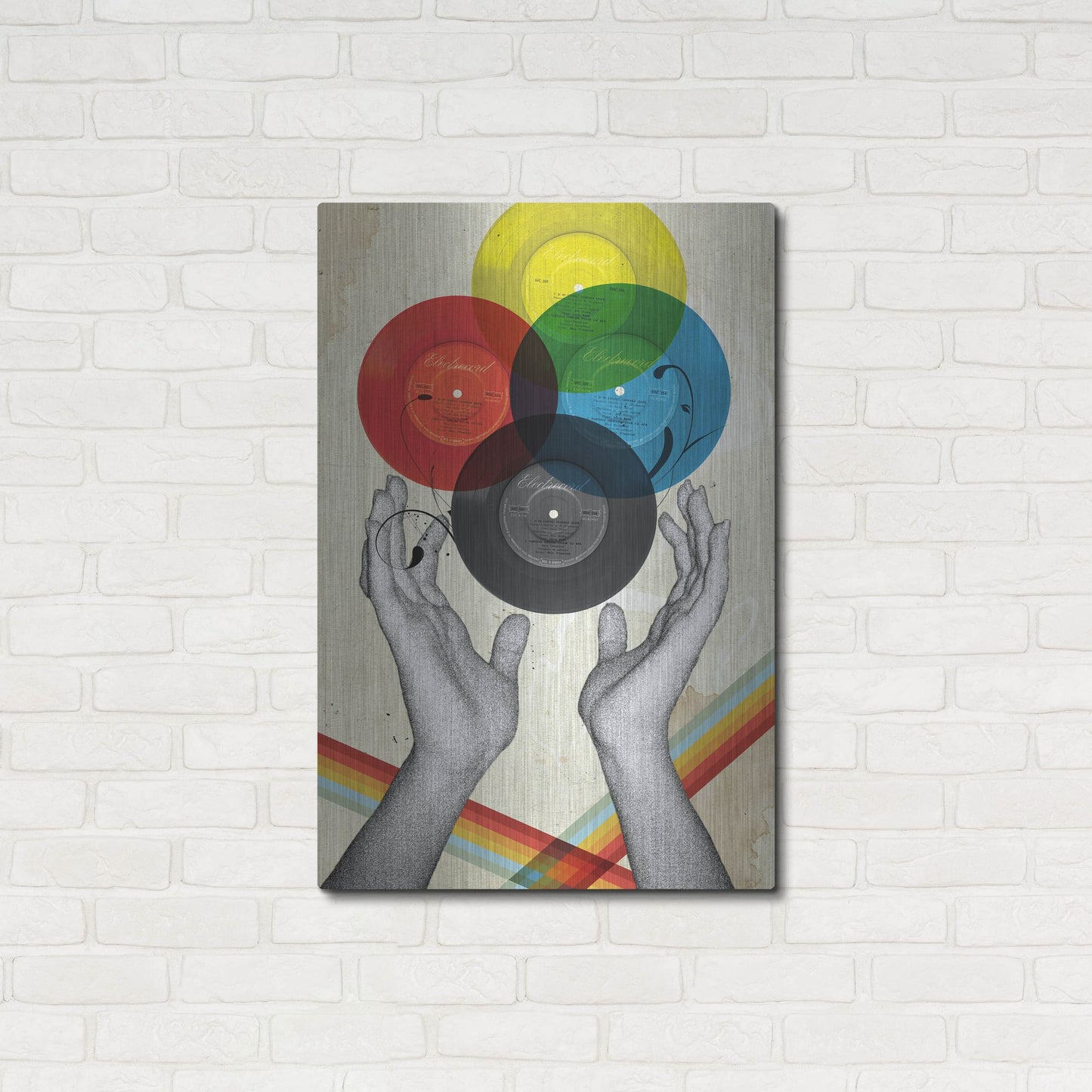 Luxe Metal Art 'CMYK The Creation Of Retro' by Elo Marc, Metal Wall Art,24x36