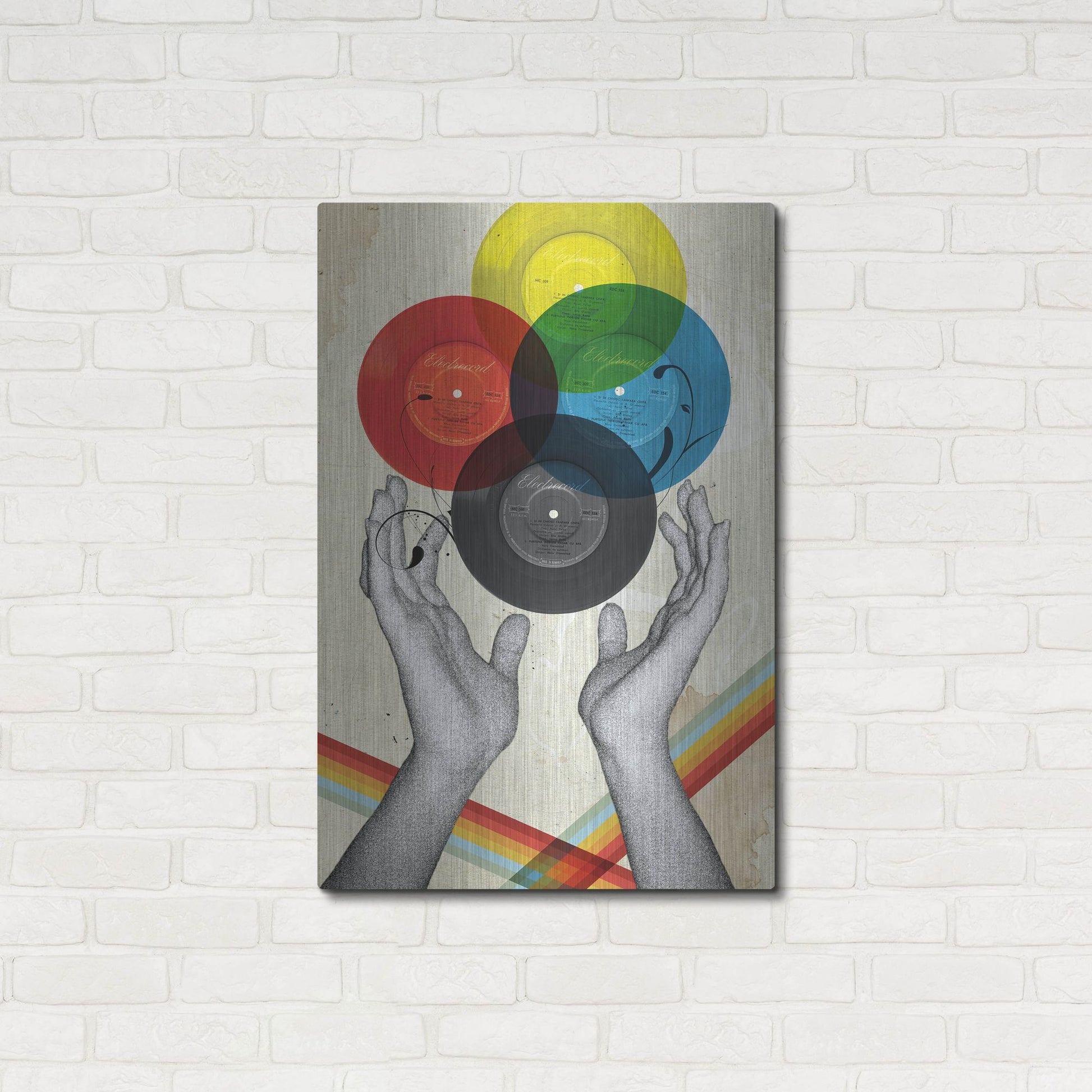 Luxe Metal Art 'CMYK The Creation Of Retro' by Elo Marc, Metal Wall Art,24x36