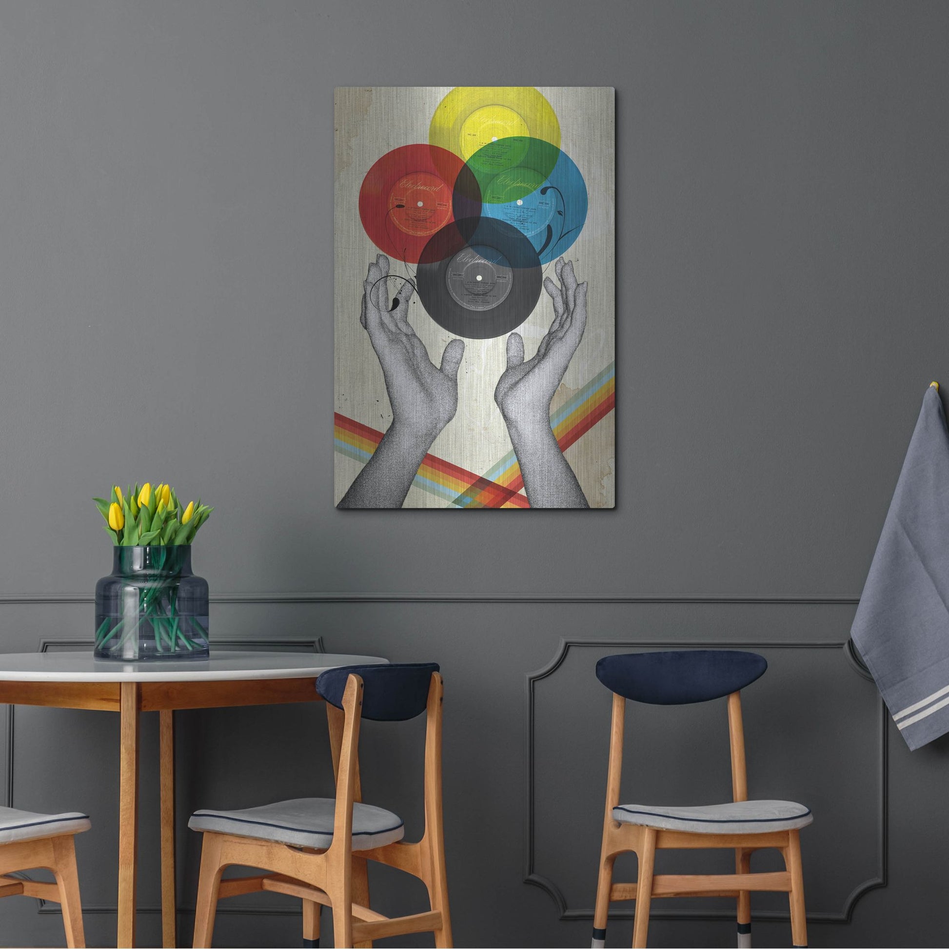 Luxe Metal Art 'CMYK The Creation Of Retro' by Elo Marc, Metal Wall Art,24x36
