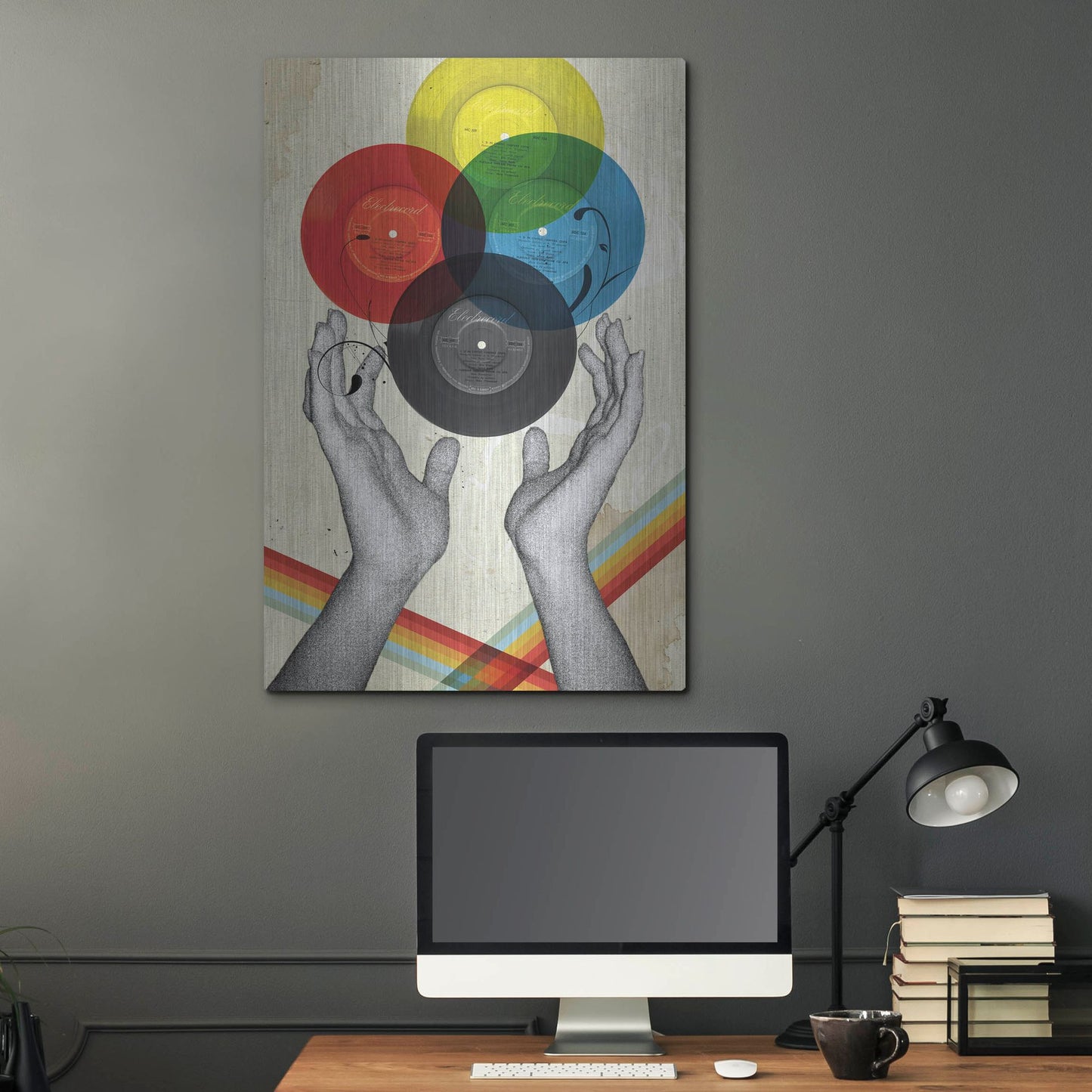 Luxe Metal Art 'CMYK The Creation Of Retro' by Elo Marc, Metal Wall Art,24x36