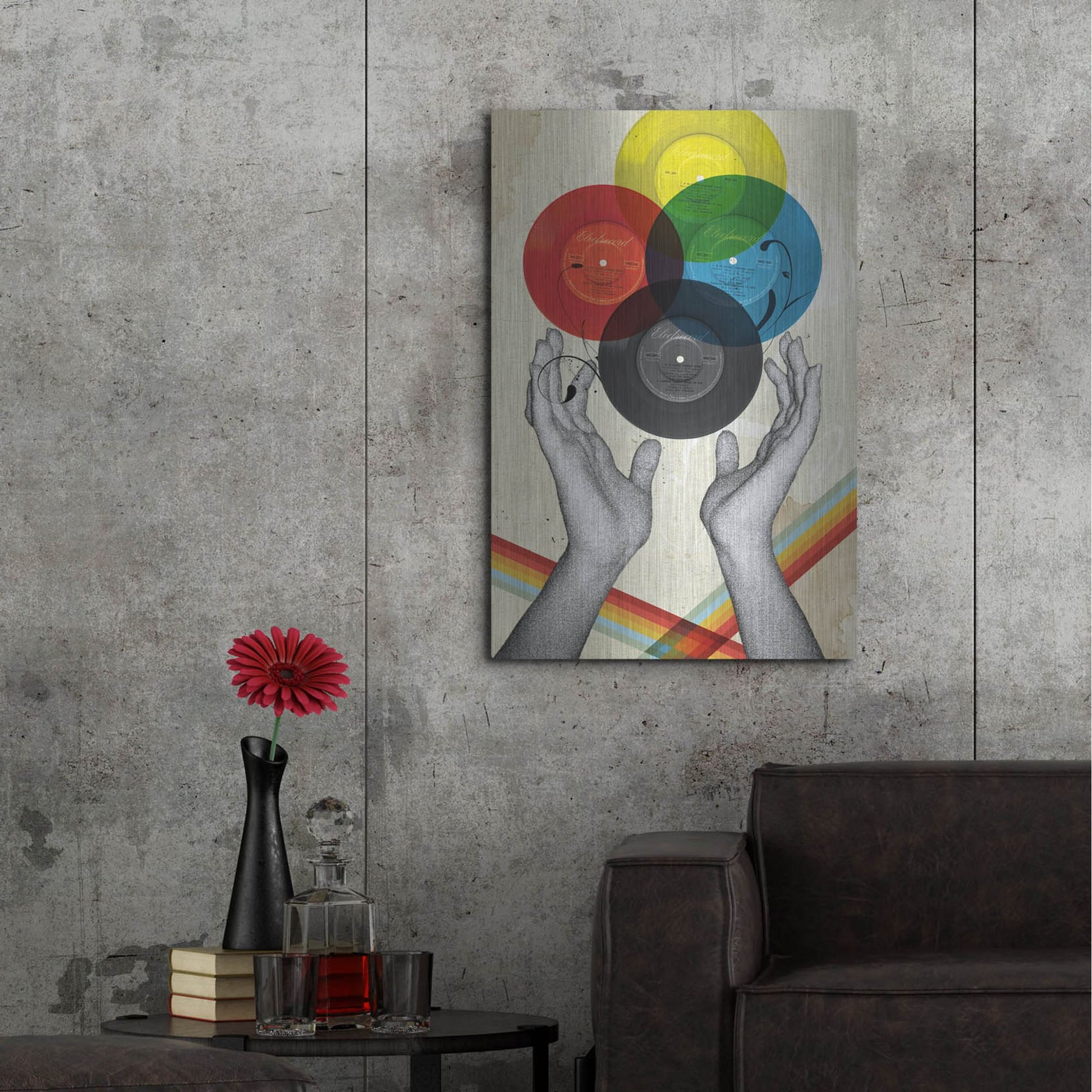 Luxe Metal Art 'CMYK The Creation Of Retro' by Elo Marc, Metal Wall Art,24x36