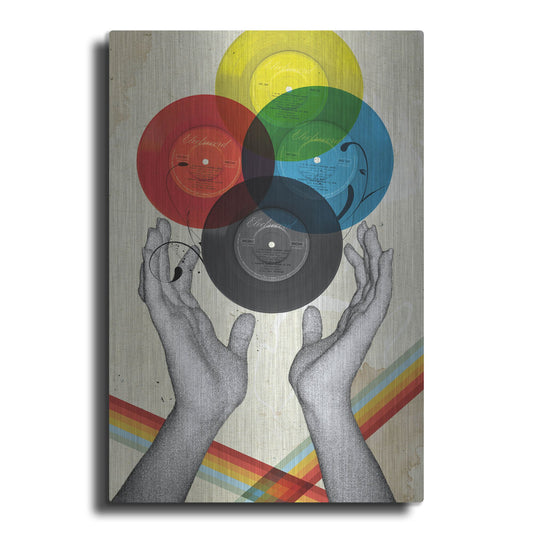 Luxe Metal Art 'CMYK The Creation Of Retro' by Elo Marc, Metal Wall Art