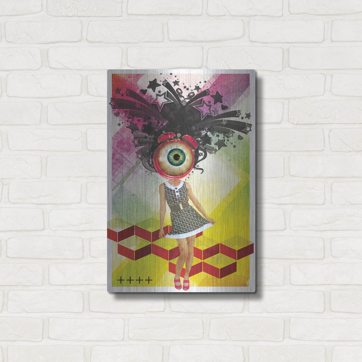 Luxe Metal Art 'Do You Watch Your Time' by Elo Marc, Metal Wall Art,16x24