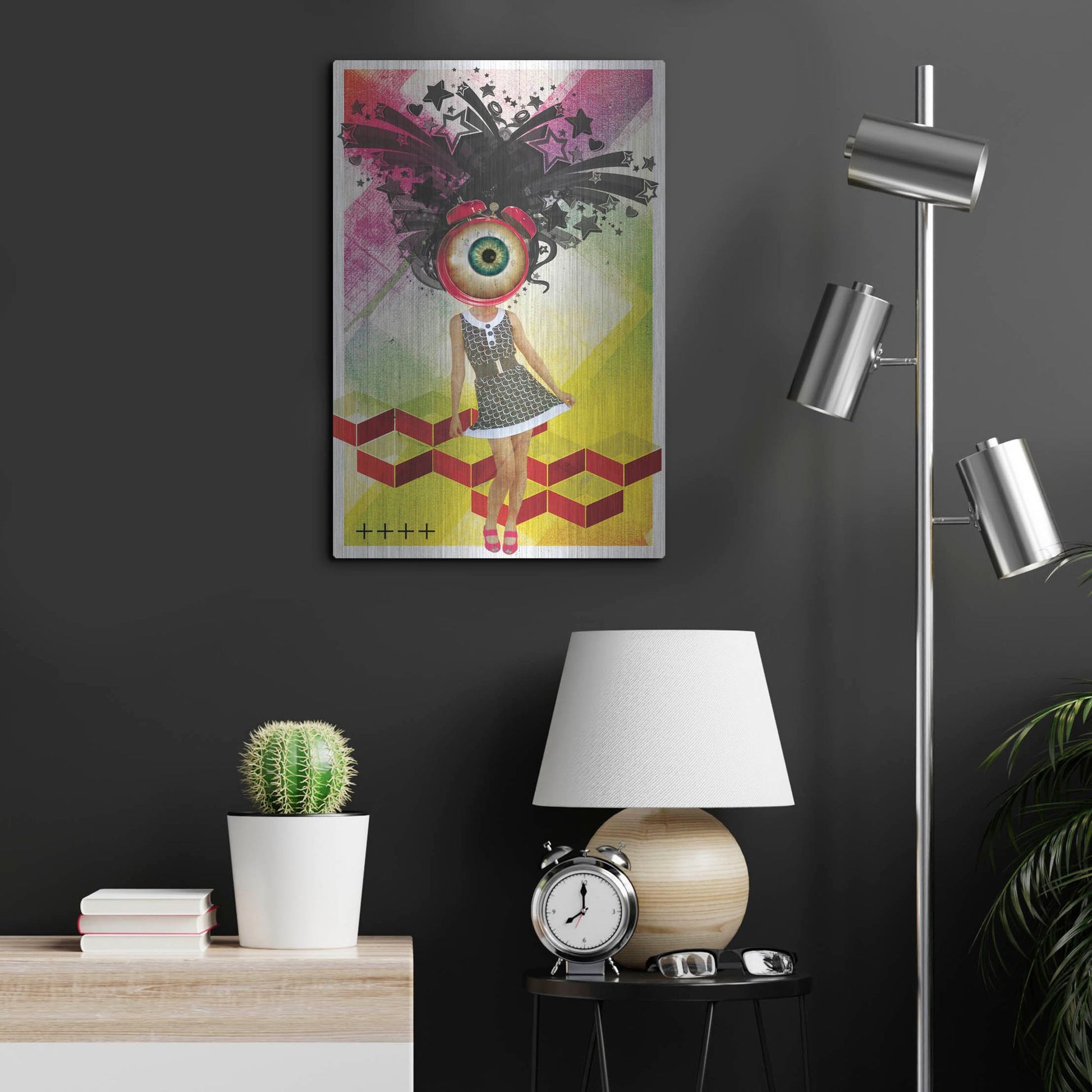 Luxe Metal Art 'Do You Watch Your Time' by Elo Marc, Metal Wall Art,16x24