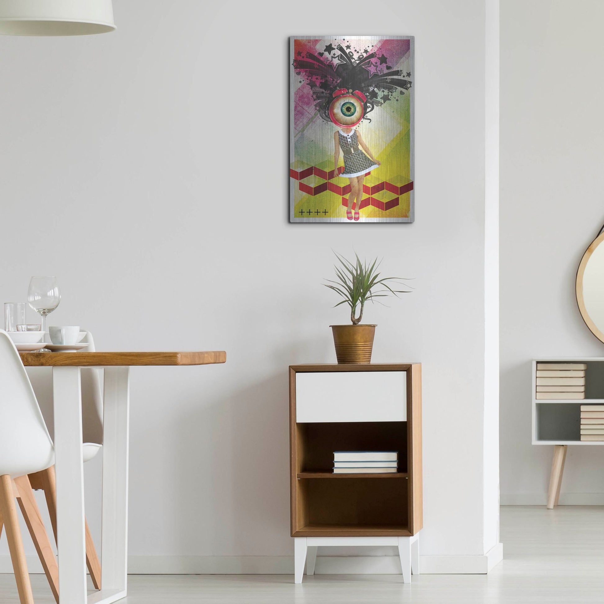 Luxe Metal Art 'Do You Watch Your Time' by Elo Marc, Metal Wall Art,16x24