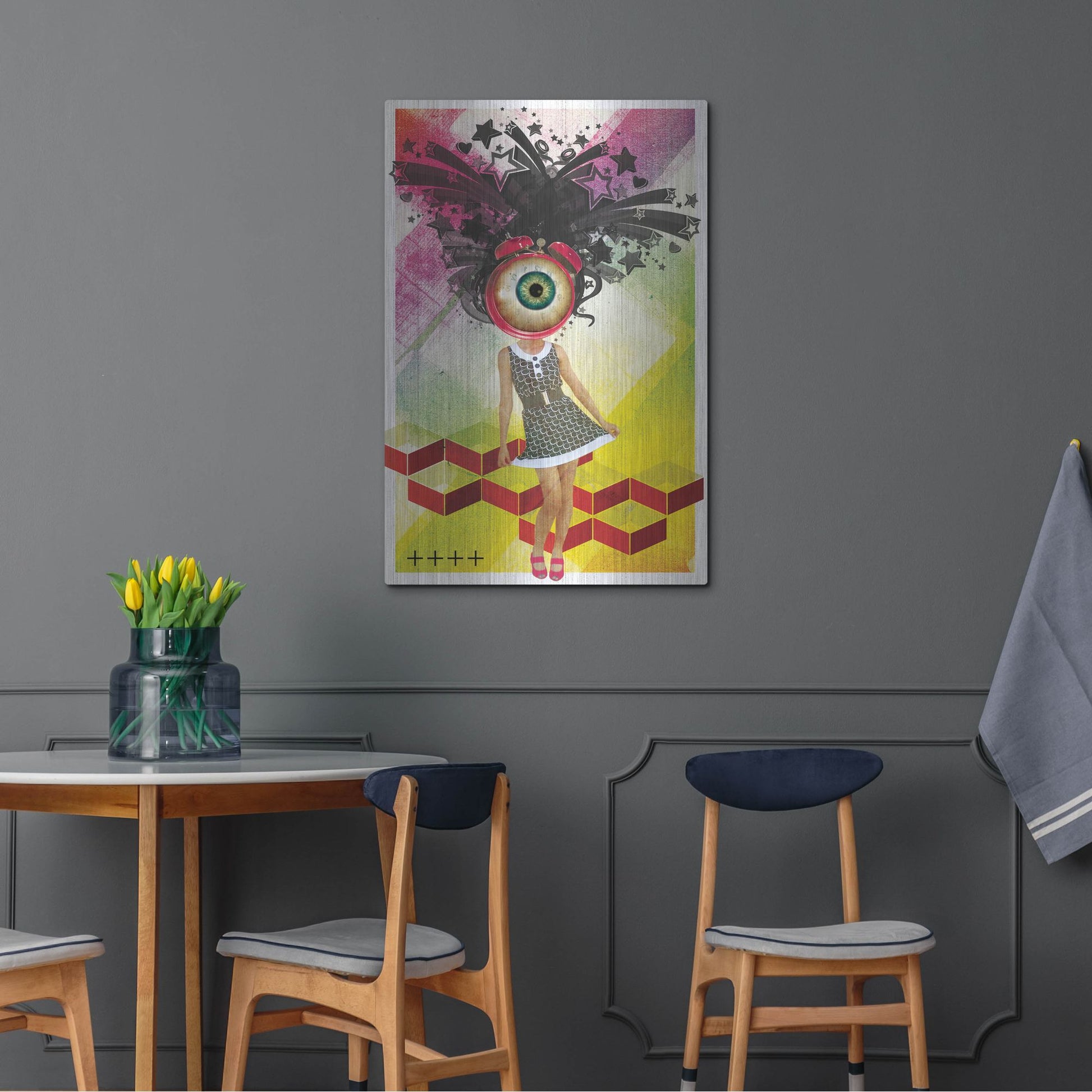 Luxe Metal Art 'Do You Watch Your Time' by Elo Marc, Metal Wall Art,24x36