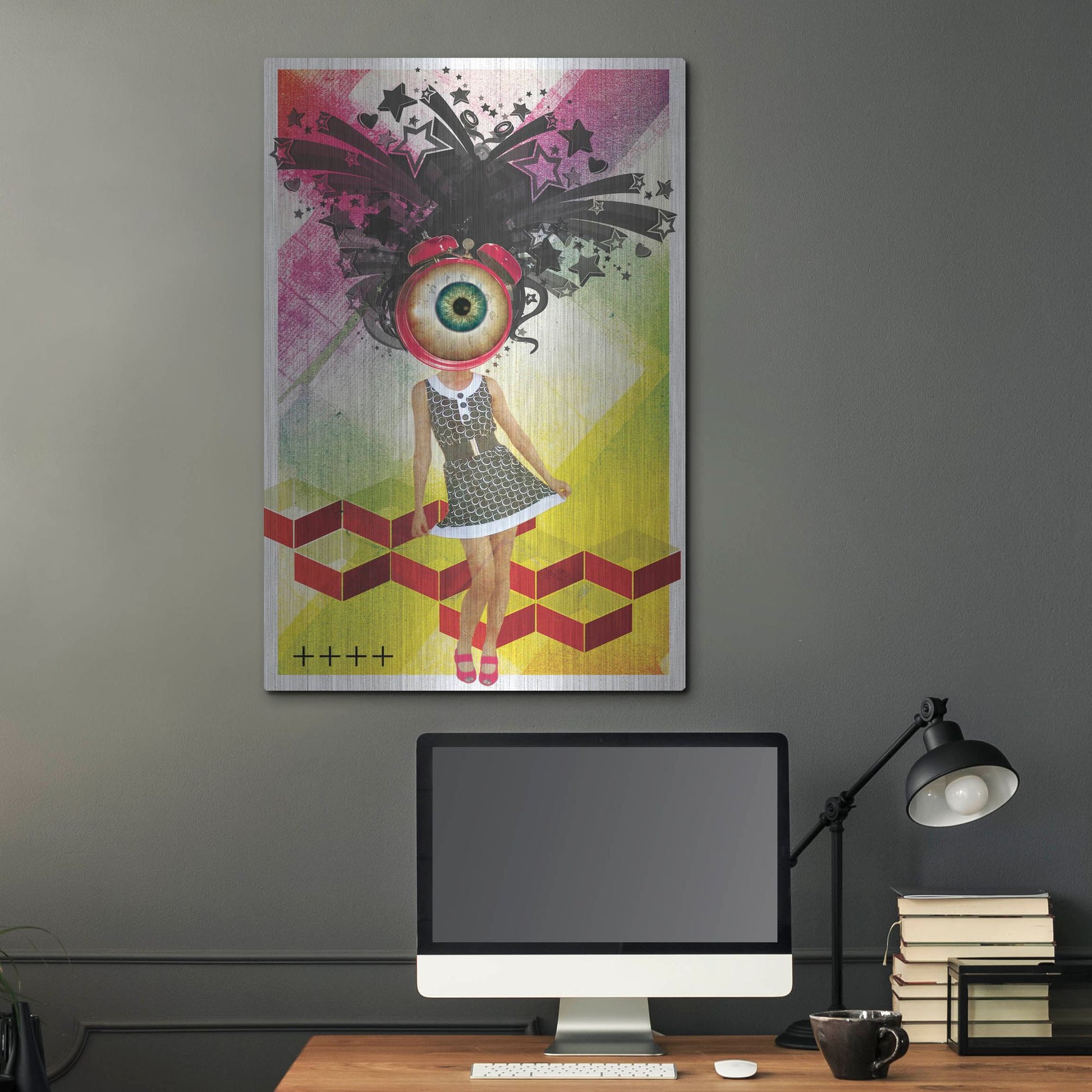 Luxe Metal Art 'Do You Watch Your Time' by Elo Marc, Metal Wall Art,24x36