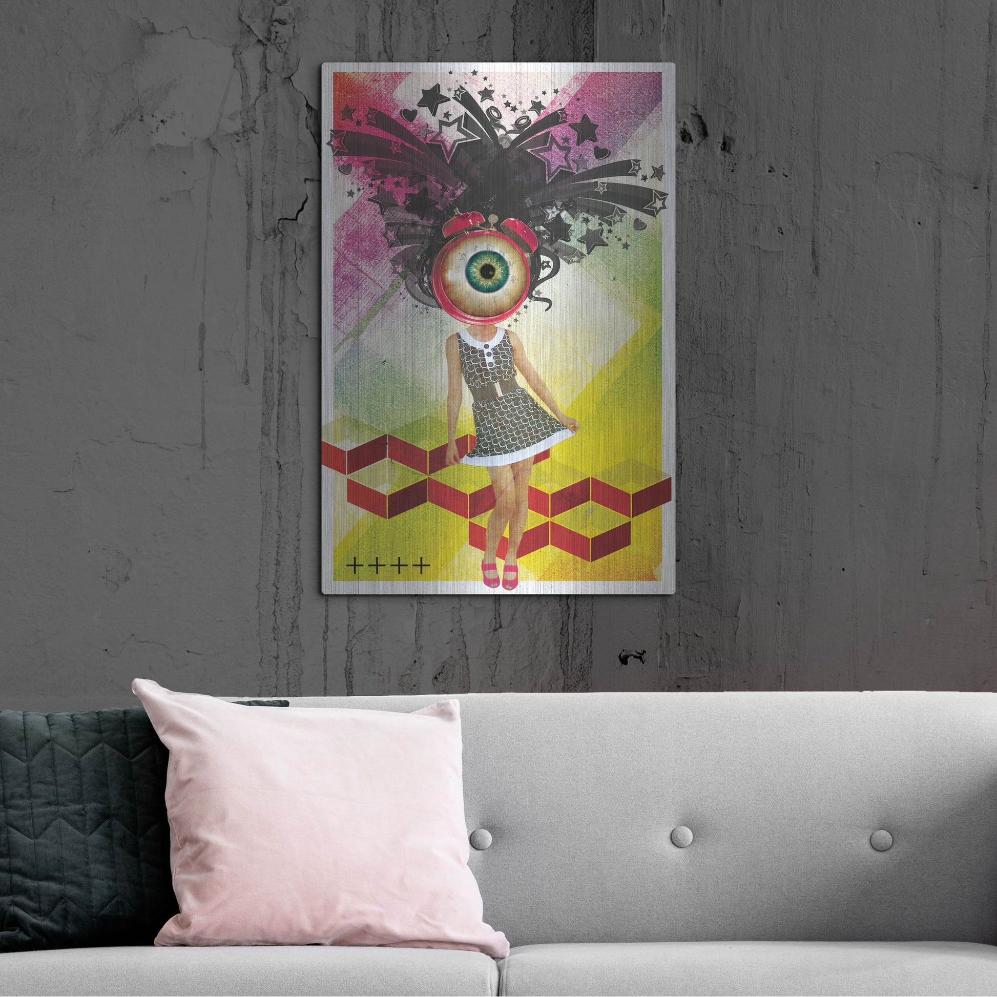 Luxe Metal Art 'Do You Watch Your Time' by Elo Marc, Metal Wall Art,24x36