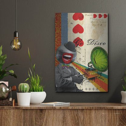 Luxe Metal Art 'Go Disco' by Elo Marc, Metal Wall Art,12x16