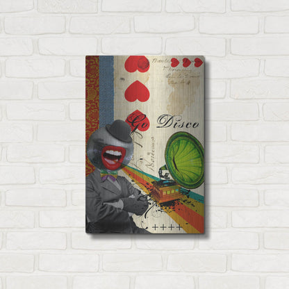 Luxe Metal Art 'Go Disco' by Elo Marc, Metal Wall Art,16x24