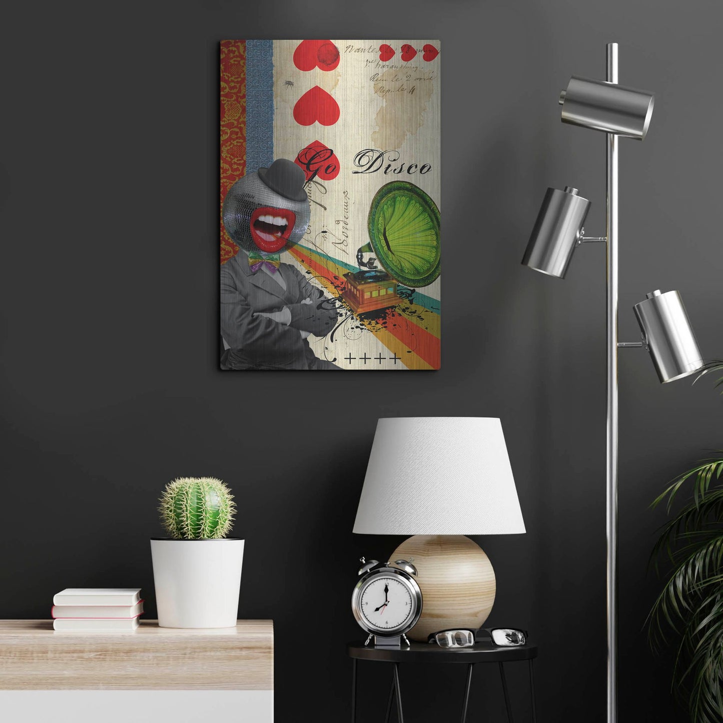 Luxe Metal Art 'Go Disco' by Elo Marc, Metal Wall Art,16x24